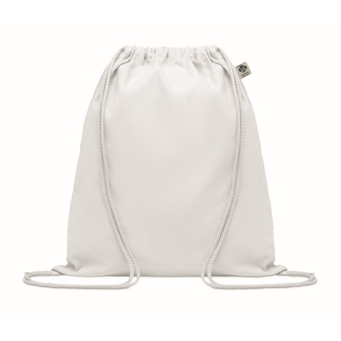 Yuki Colour biopamut húzózsinóros táska, fehér