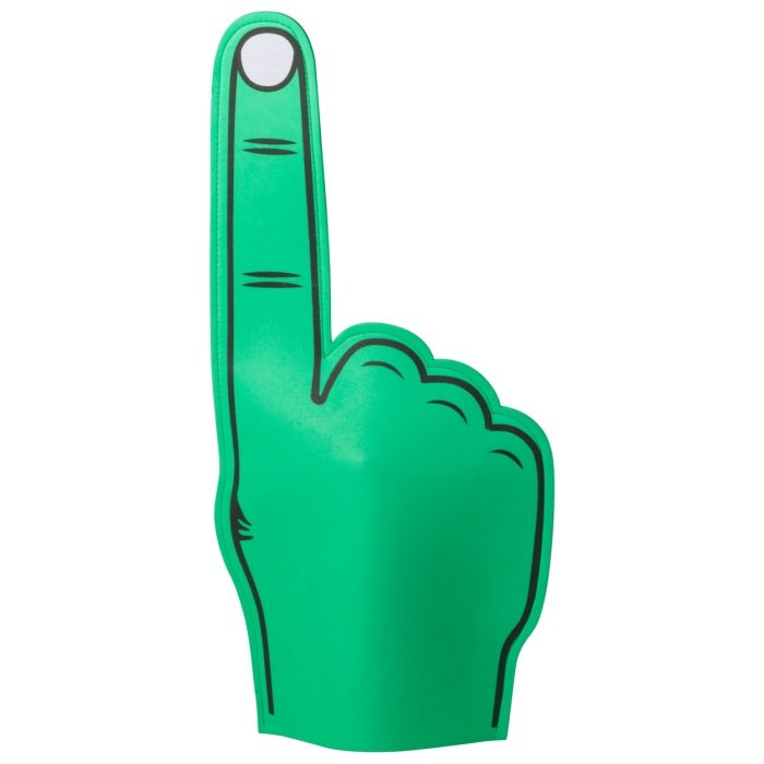 Zacky szurkolói kéz, zöld