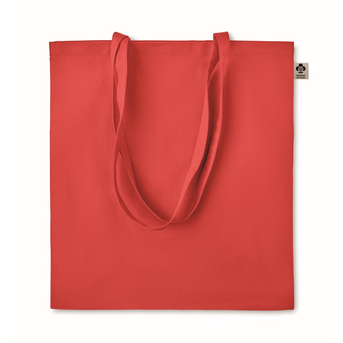Zimde Colour organikusanikus pamut bevásárlótáska, piros