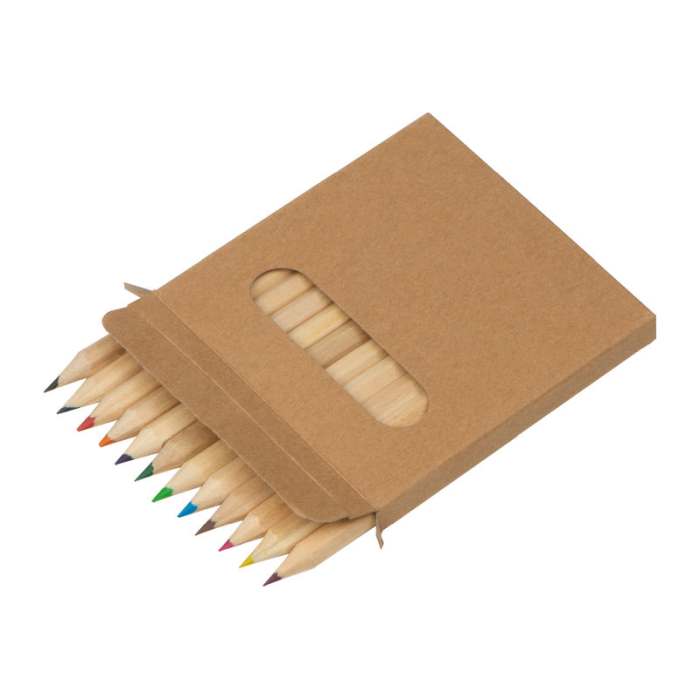 Reklámajándék | 12 darabos színes ceruzakészlet, színes