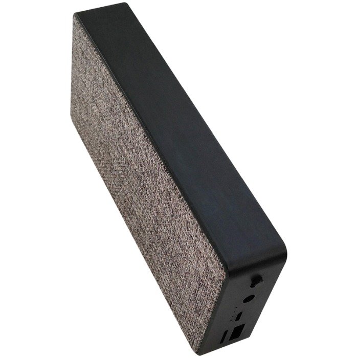 8000mAh powerbank hangszóróval, fekete