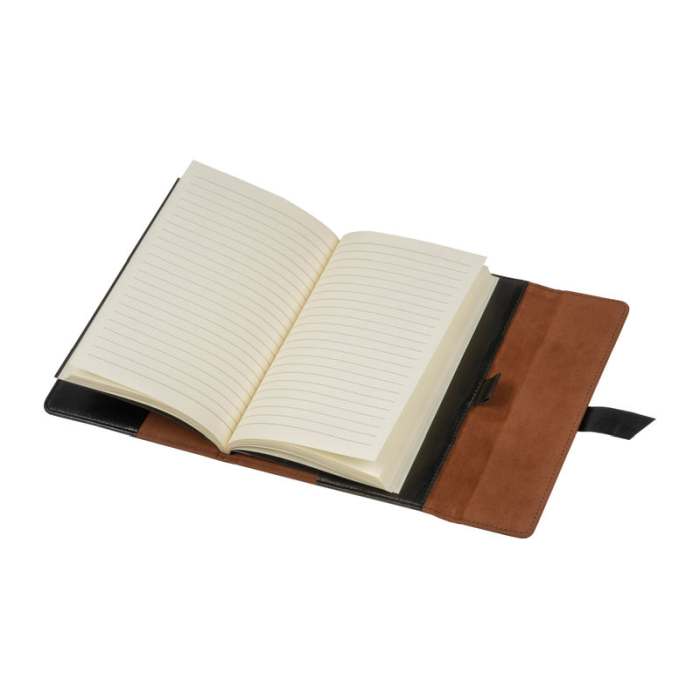 A5 bőr egyedi jegyzetfüzet vonalas lapokkal, fekete | Reklámajándék, reklámtárgy, céges ajándék, egyedi reklámajándék Reklámajándék | A5 bőr egyedi jegyzetfüzet vonalas lapokkal, fekete