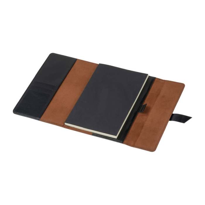 A5 bőr egyedi jegyzetfüzet vonalas lapokkal, fekete | Reklámajándék, reklámtárgy, céges ajándék, egyedi reklámajándék Reklámajándék | A5 bőr egyedi jegyzetfüzet vonalas lapokkal, fekete