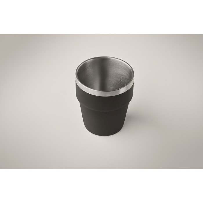 Acerito Duplafalú pohár 250 ml, fekete | Reklámajándék, reklámtárgy, céges ajándék, egyedi reklámajándék Reklámajándék | Acerito Duplafalú pohár 250 ml, fekete
