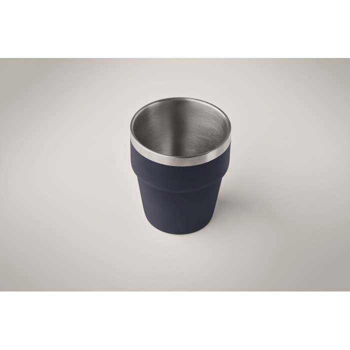 Reklámajándék | Acerito Duplafalú pohár 250 ml, sötétkék