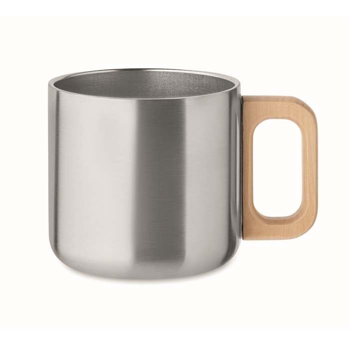 Reklámajándék | Acero Duplafalú bögre 350 ml, ezüst