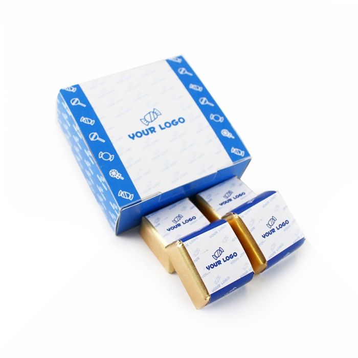 Emblémázható Céges Csoki: Alkoholos pralinék céglogós dobozban