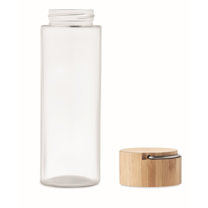 Ameland palack bambuszfedéllel, 500 ml, átlátszó