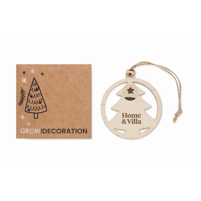 Reklámajándék | Arseed Fa függődísz lucfenyő magokkal, natúr