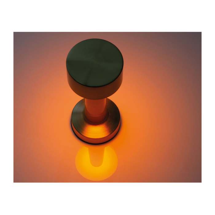 Reklámajándék | Asztali lámpa rozsdamentes acélból akkumulátorral, rózsaszín