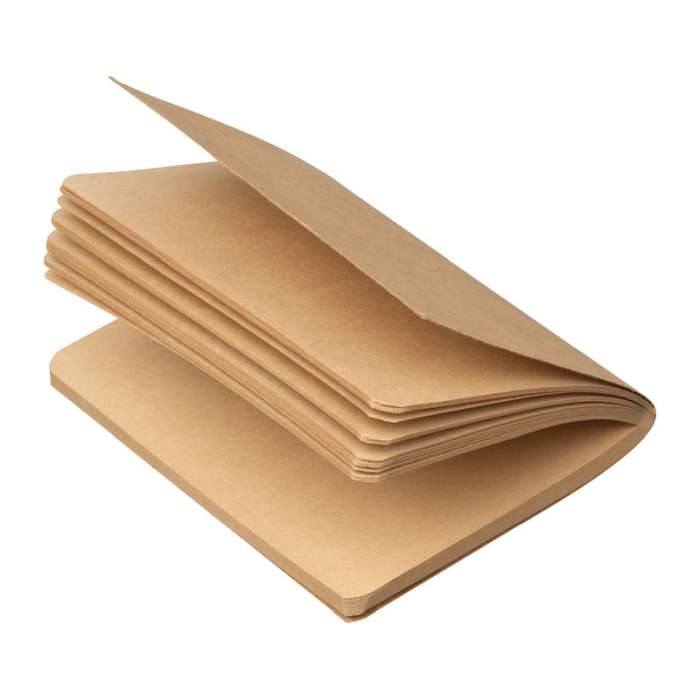 Reklámajándék | B7 egyedi jegyzetfüzet újrahasznosított papírból, bézs