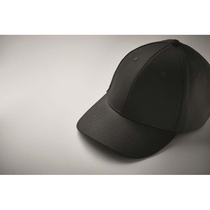 Reklámajándék | Bahamas 6 paneles pamut baseball sapka, fekete