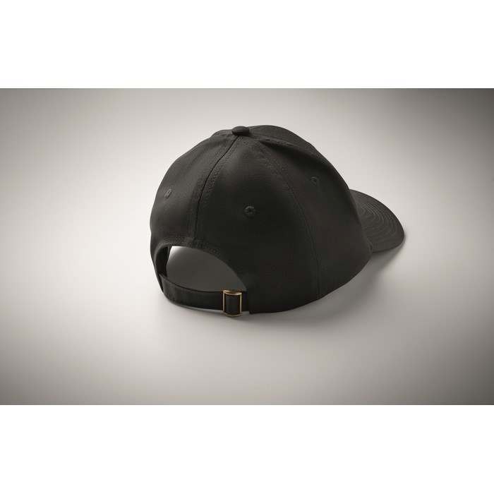 Reklámajándék | Bahamas 6 paneles pamut baseball sapka, fekete