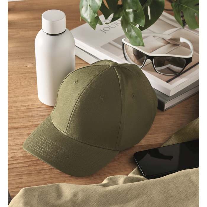 Reklámajándék | Bahamas 6 paneles pamut baseball sapka, sötétzöld