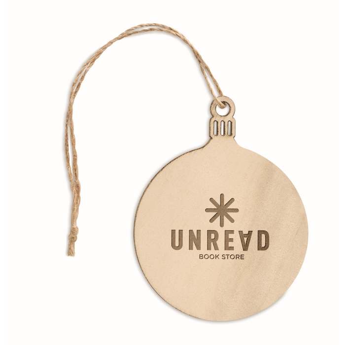 Reklámajándék | Baly Fa függeszték, kör, natúr