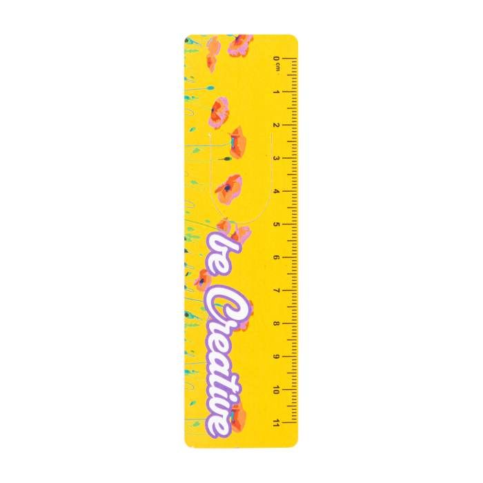 Reklámajándék | Bamler egyedi papír könyvjelző, fehér