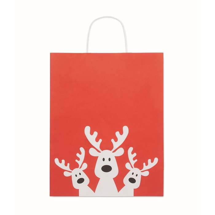 Reklámajándék | Bao Large Nagy papír ajándéktasak, piros