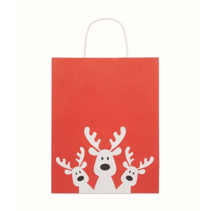 Reklámajándék | Bao Medium Közepes papír ajándéktasak, piros