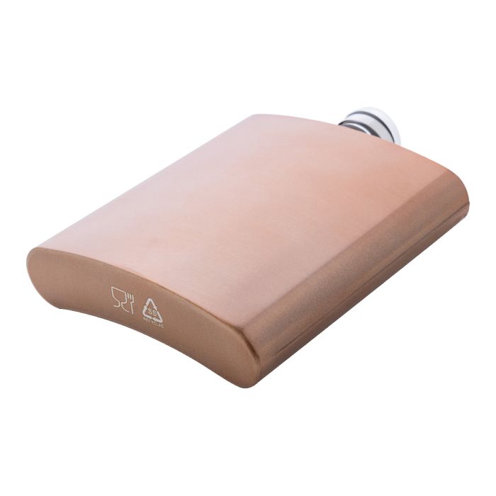 Reklámajándék | Battuta újrahasznosított rozsdamentes acél flaska, arany