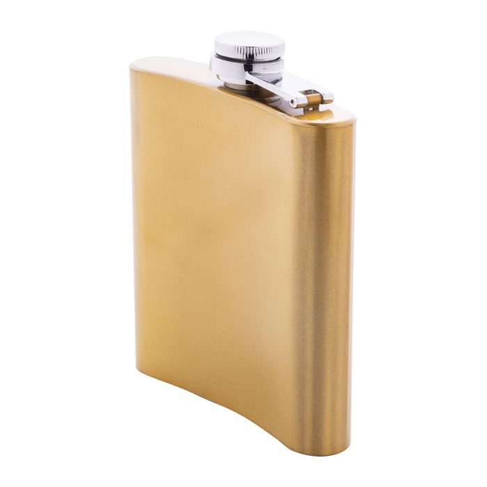 Reklámajándék | Battuta újrahasznosított rozsdamentes acél flaska, arany