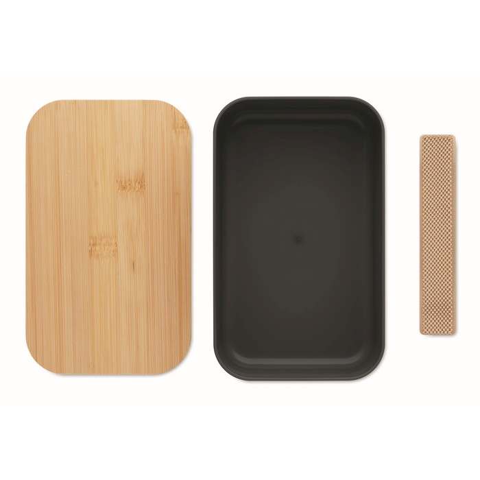 Reklámajándék | Beibabox PLA uzsonnásdoboz 1000 ml, fekete