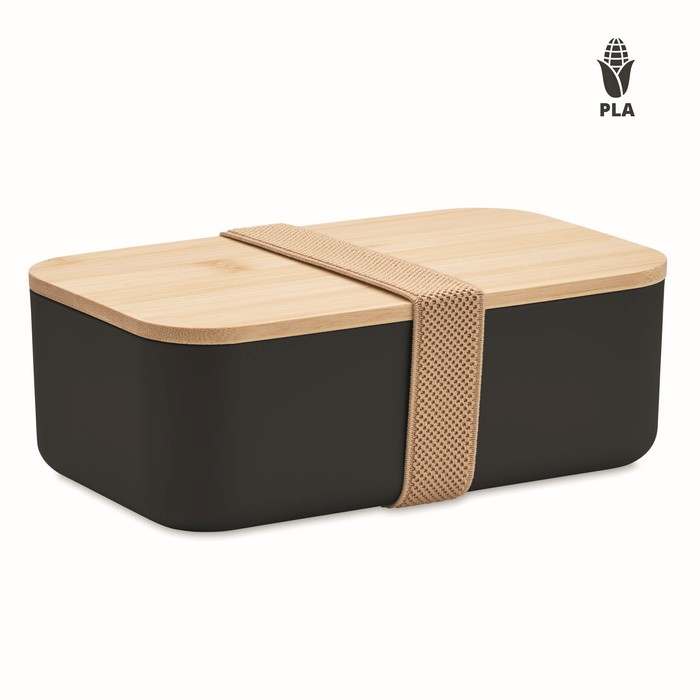 Reklámajándék | Beibabox PLA uzsonnásdoboz 1000 ml, fekete