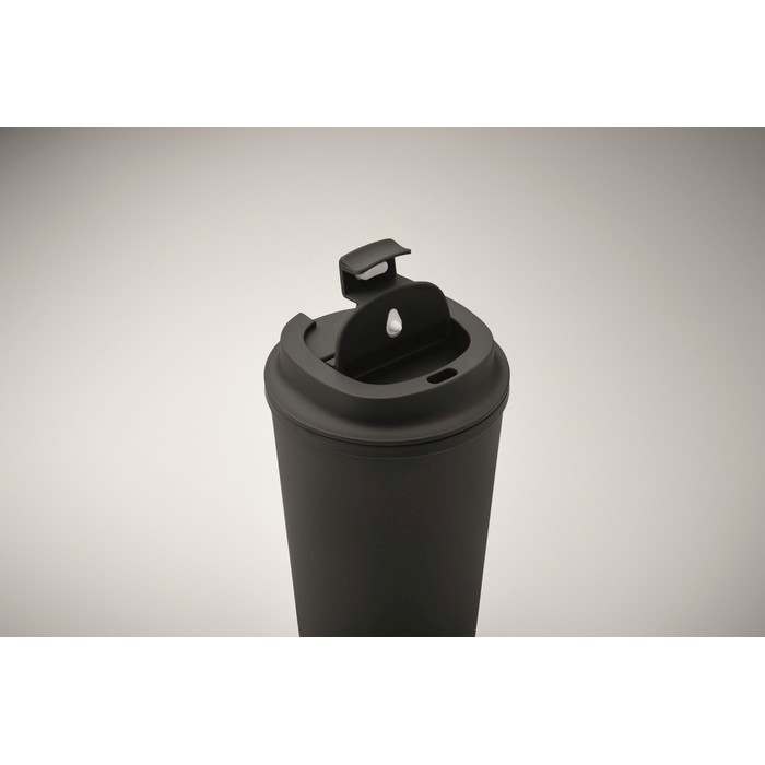 Reklámajándék | Beibaku PLA duplafalú pohár 350 ml, fekete