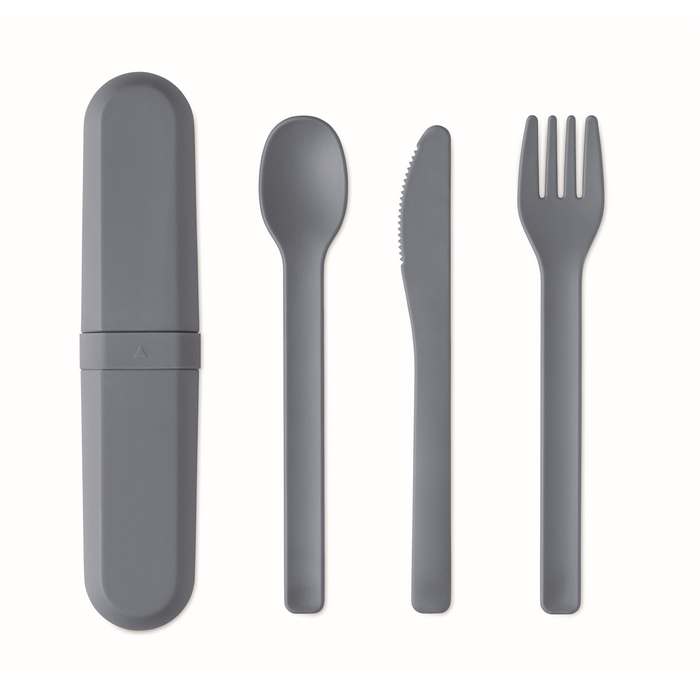 Reklámajándék | Biteful PLA evőeszköz készlet és tok, zöld