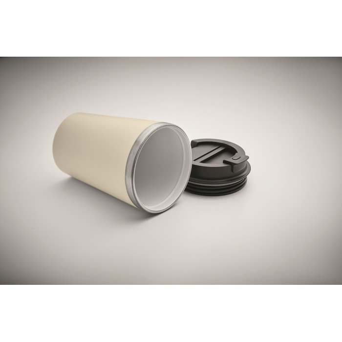 Reklámajándék | Blerm Pohár kerámia bevonattal 350ml, bézs