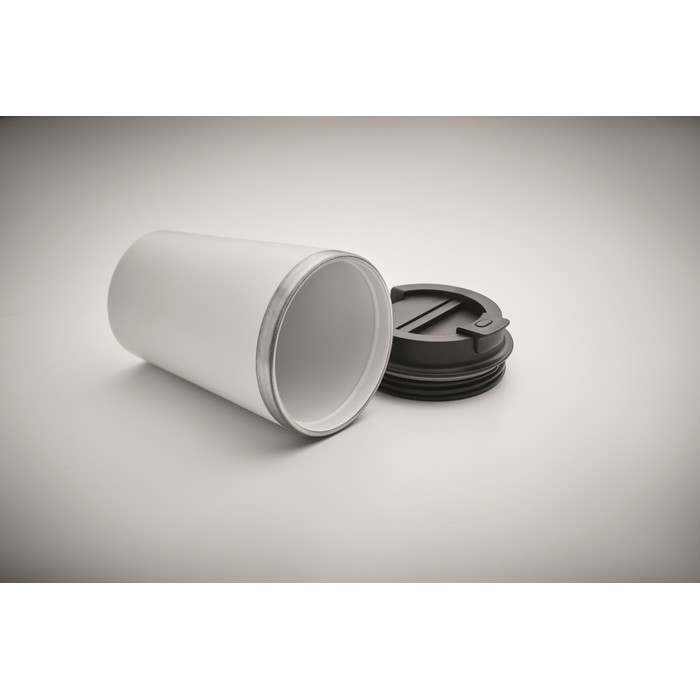 Reklámajándék | Blerm Pohár kerámia bevonattal 350ml, fehér