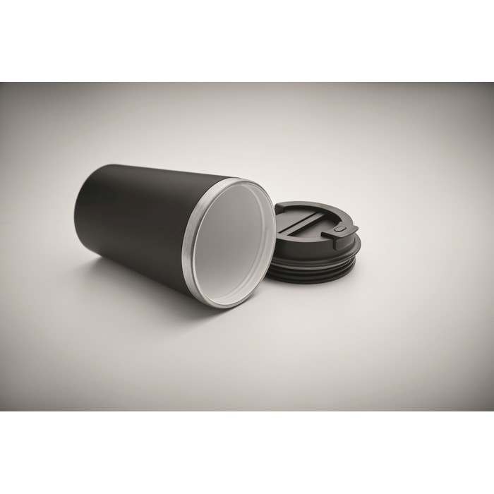 Reklámajándék | Blerm Pohár kerámia bevonattal 350ml, fekete