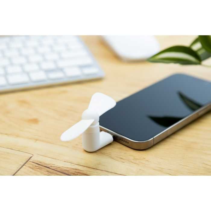 Reklámajándék | Blobile okostelefon ventilátor, fehér