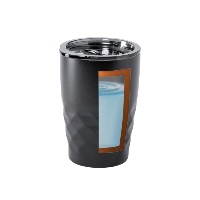 Blur Rézszigetelésű thermo bögre, 500 ml, fekete