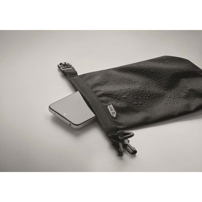 Reklámajándék | Bolsaible Vízálló táska 210T RPET 1,5 l, fekete