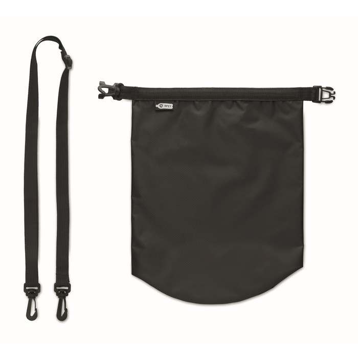 Reklámajándék | Bolsaible + Vízálló táska 210T RPET 5 l, fekete