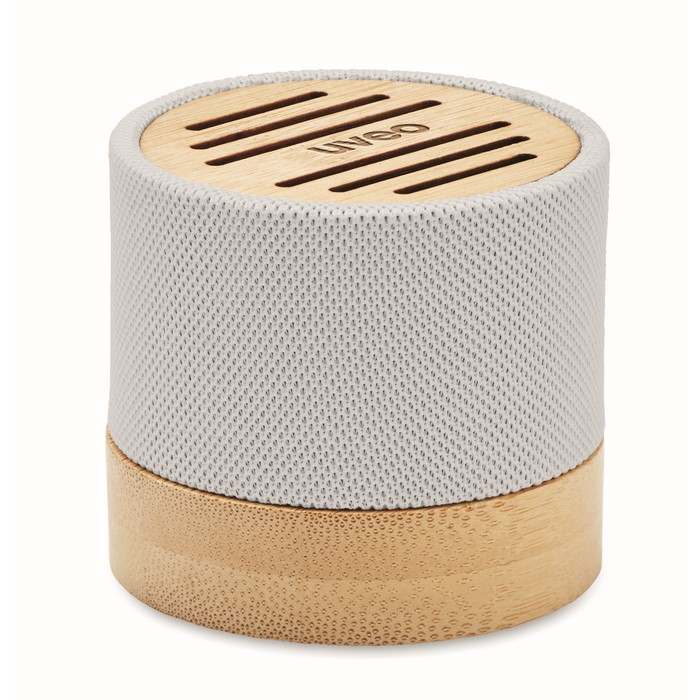 Reklámajándék | Bool Bambusz RPET vez.n. hangszóró, fehér
