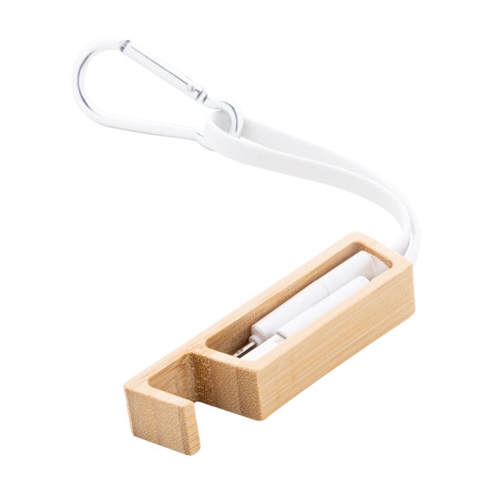 Reklámajándék | Boppy USB töltőkábel, fehér