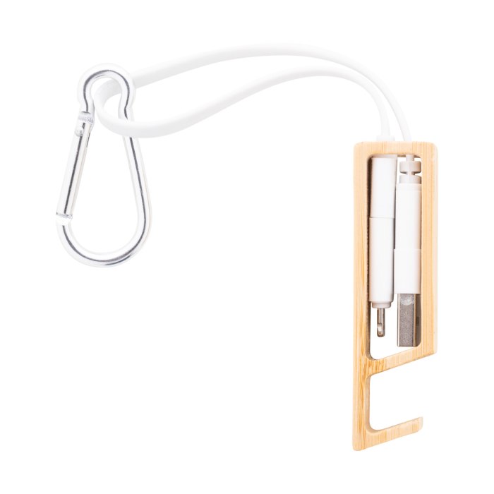 Reklámajándék | Boppy USB töltőkábel, fehér