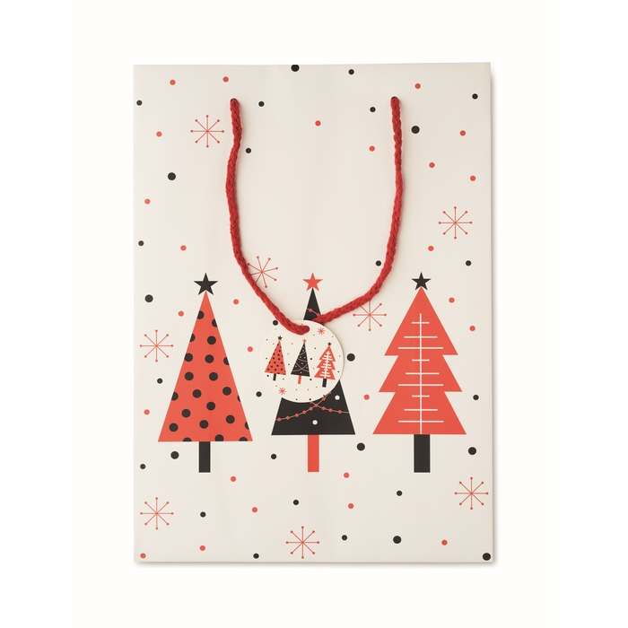 Reklámajándék | Bossa Large Nagy papír ajándéktasak, fehér