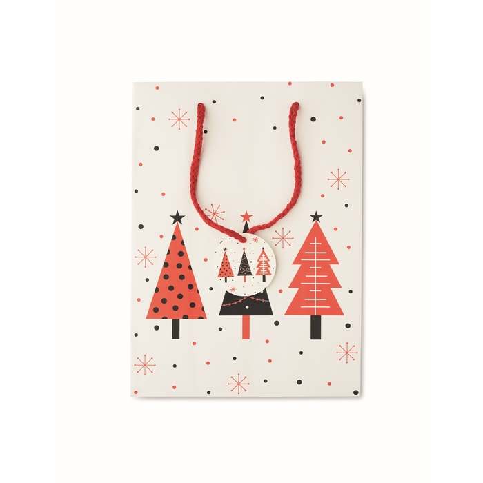 Reklámajándék | Bossa Medium Közepes papír ajándéktasak, fehér