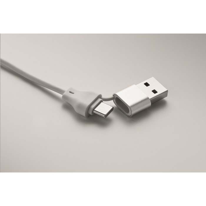 Reklámajándék | Bule Kulcstartó 4 az 1ben 60W kábel, fehér