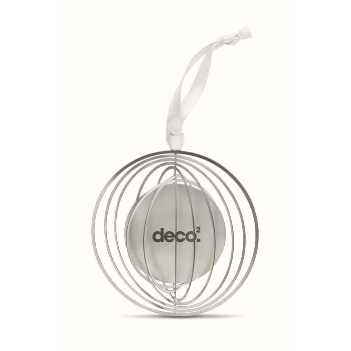 Reklámajándék | Buno Kör függeszték szalaggal, ezüst