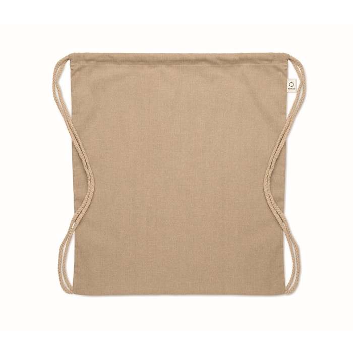 Reklámajándék | Cabetri Colour Újrah. 140g húzózsinóros táska, natúr