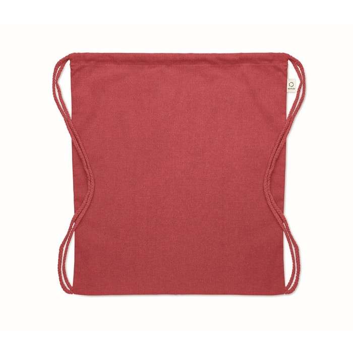 Reklámajándék | Cabetri Colour Újrah. 140g húzózsinóros táska, piros