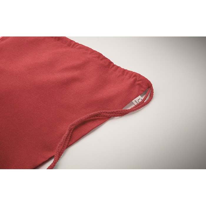 Reklámajándék | Cabetri Colour Újrah. 140g húzózsinóros táska, piros