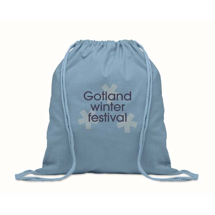 Reklámajándék | Cabetri Colour Újrah. 140g húzózsinóros táska, zöld