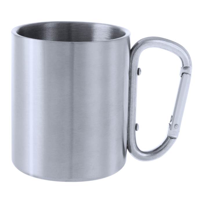 Reklámajándék | Cadisha rozsdamentes acél bögre, ezüst, 200 ml
