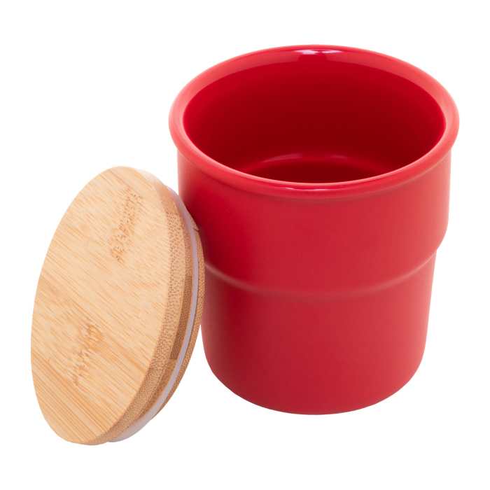 Reklámajándék | Calliope kerámia pohár, piros, 240 ml