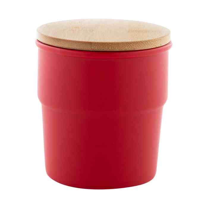 Reklámajándék | Calliope kerámia pohár, piros, 240 ml