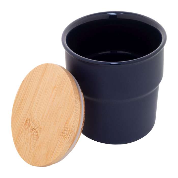 Reklámajándék | Calliope kerámia pohár, sötétkék, 240 ml